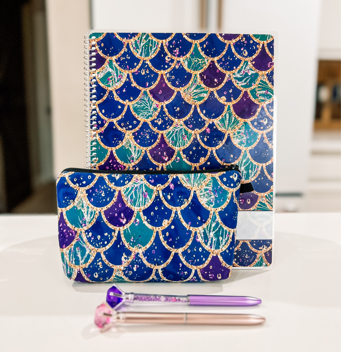 GMP Printables Notebook, Purple Teal Scales