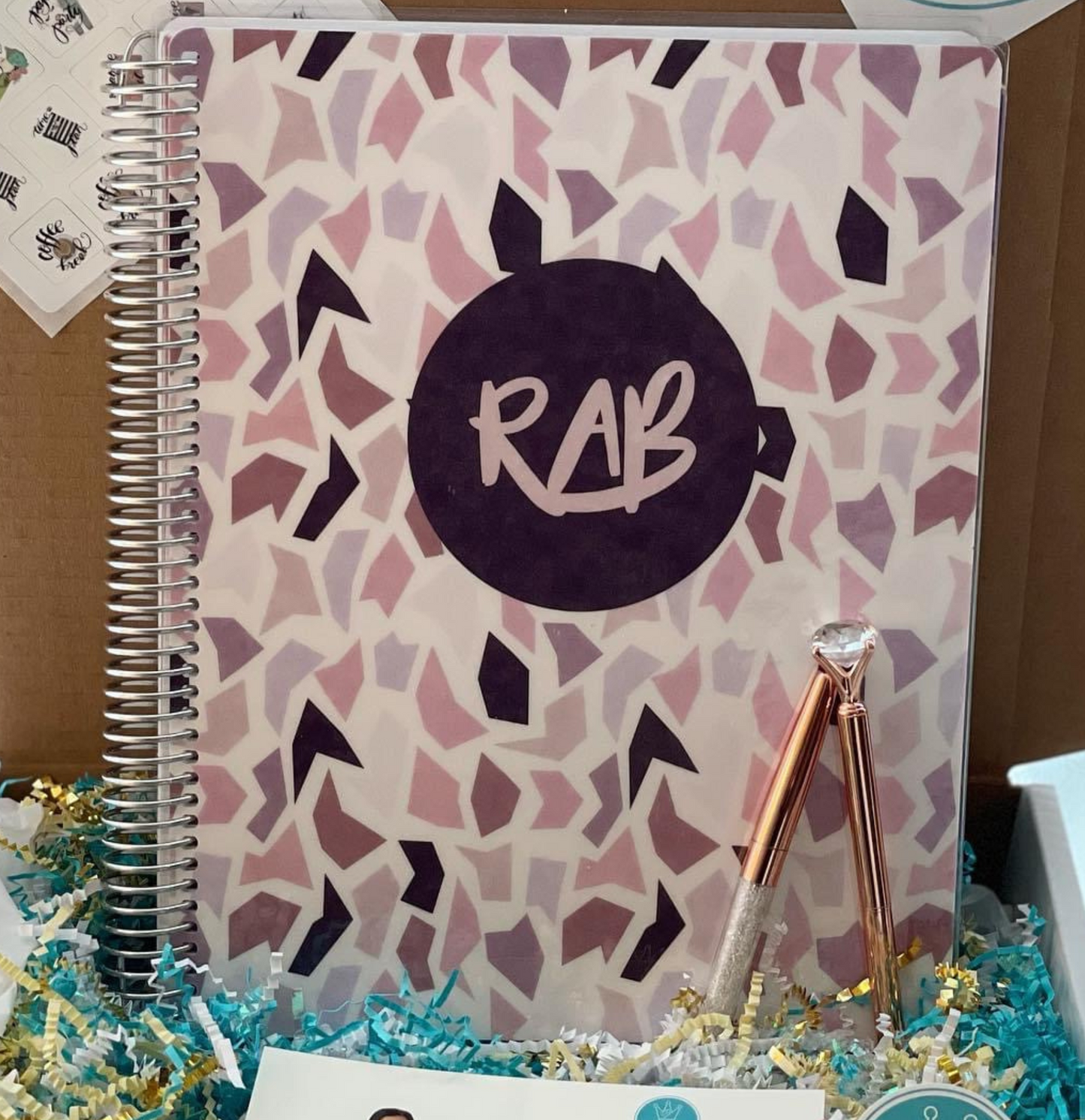 Violet Shape Party Weekly Planner Bookmark