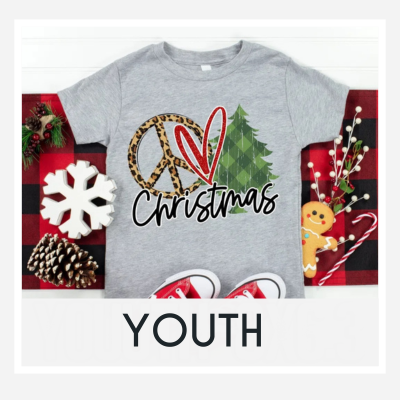 Peace, Love, Christmas YOUTH T-Shirt