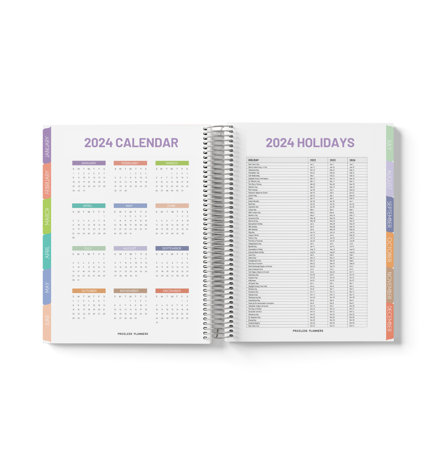 Sea Shells Monthly Planner