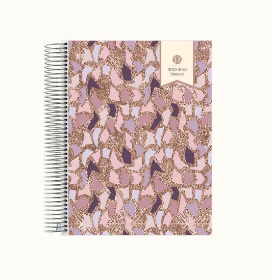 Rose Gold Shape Party Weekly Planner Bookmark