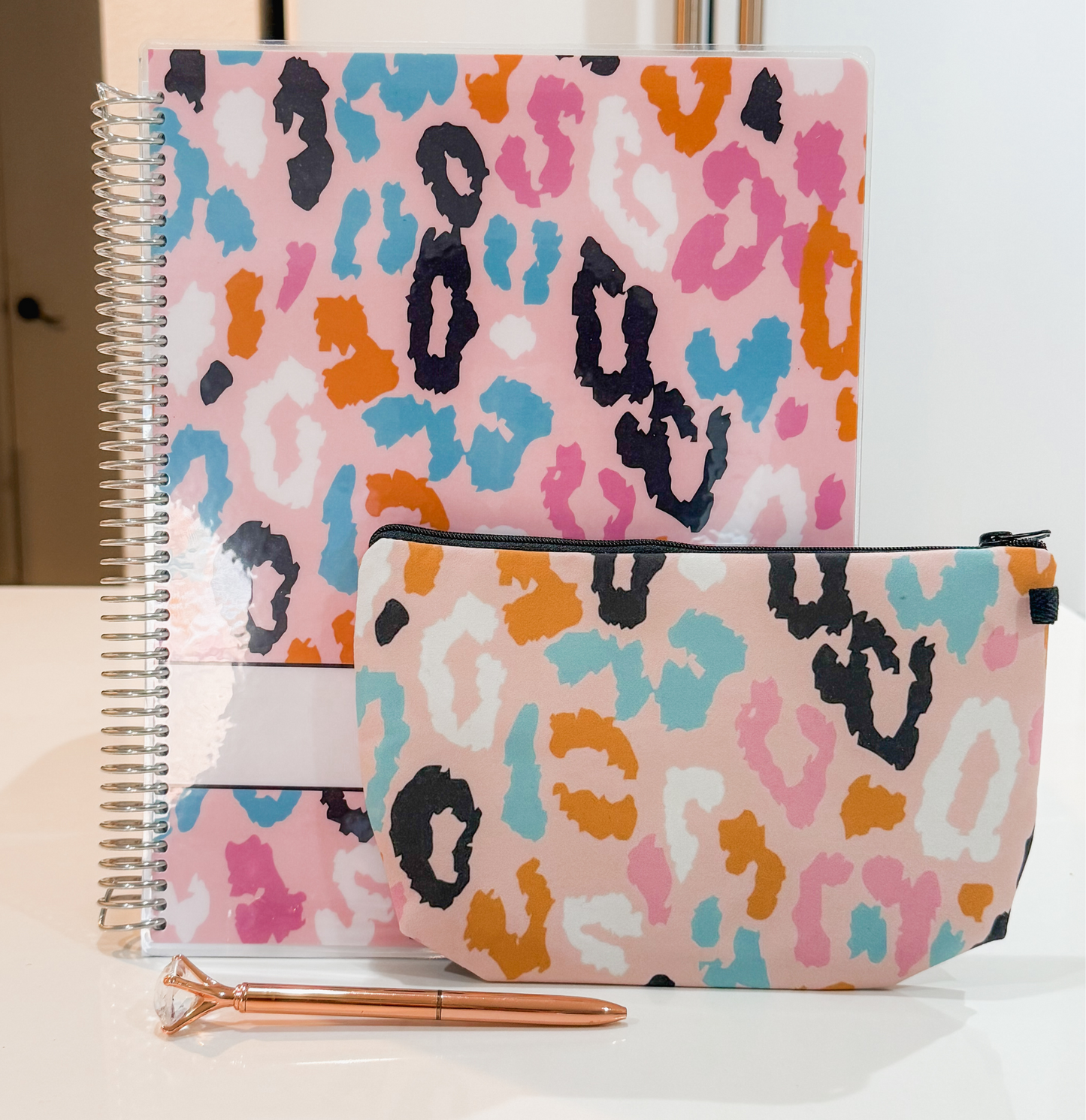 Pencil Pouch- Cheetah Pastel