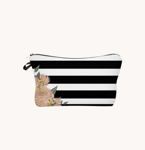 Pencil Pouch- Floral Stripes