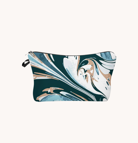 Pencil Pouch- Dash of Teal Elegance