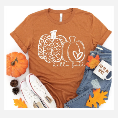 Hello Fall Pumpkin T-Shirt