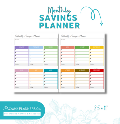 Underwater Sea Shells Budget Notebook- Layout 3