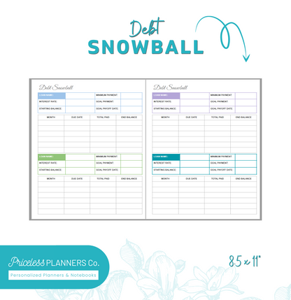 Underwater Sea Shells Budget Notebook- Layout 3