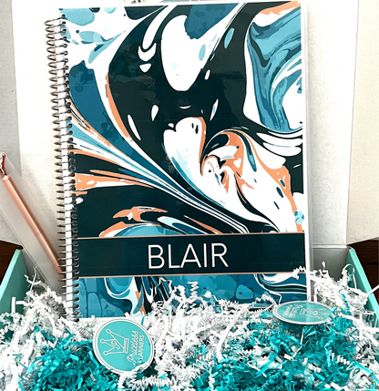 GMP Printables Notebook, Dash of Teal Elegance