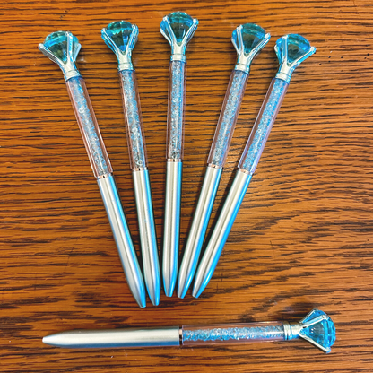 Blue Glitter Diamond Pen