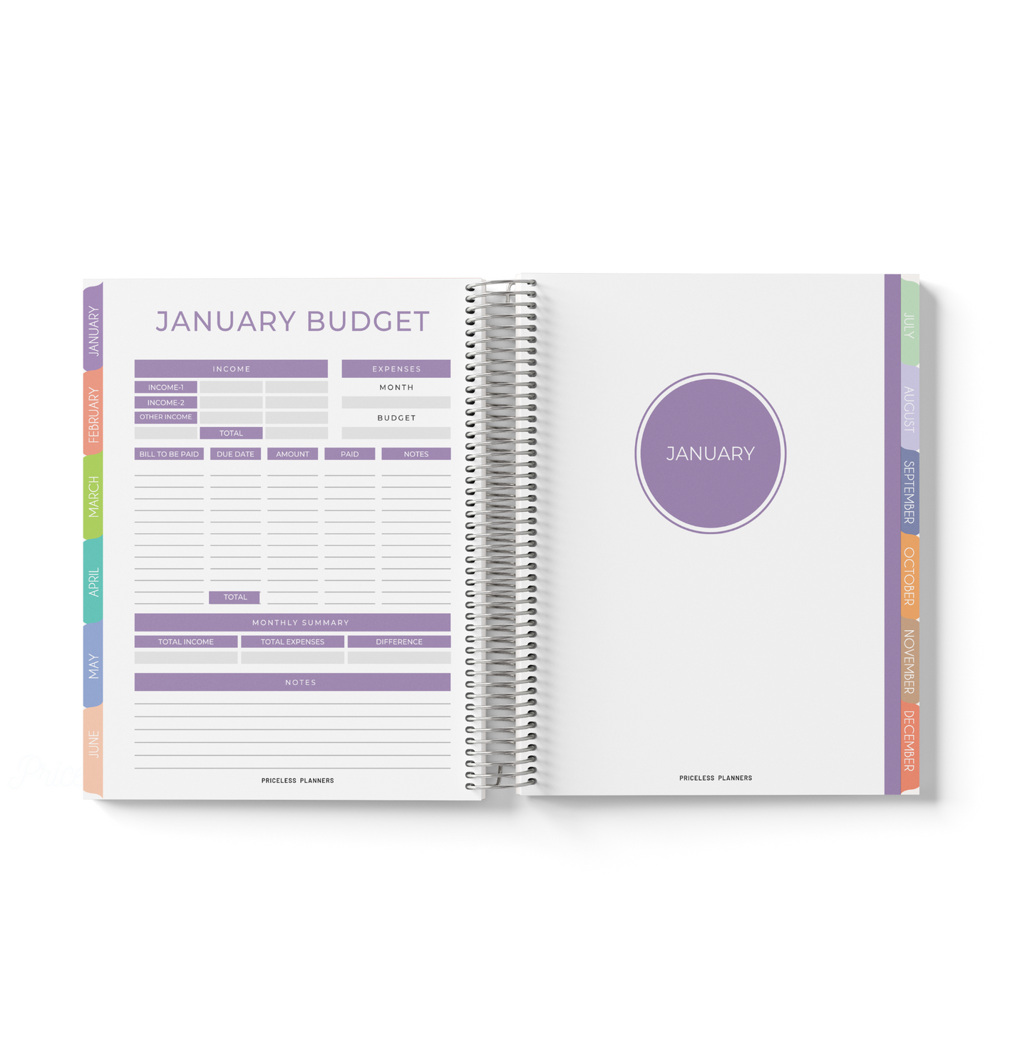 Blue Purple 3D Monthly