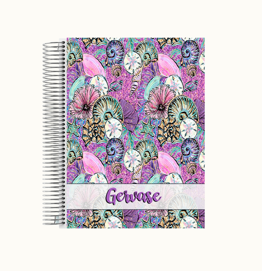 Purple Sea Shells Weekly Planner 1