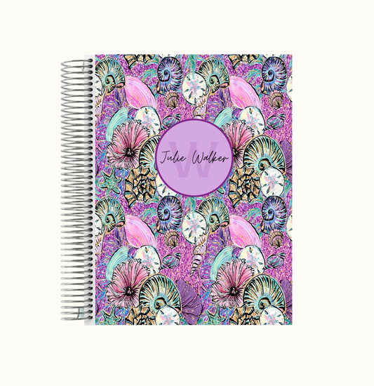 Purple Sea Shells Weekly Planner 2