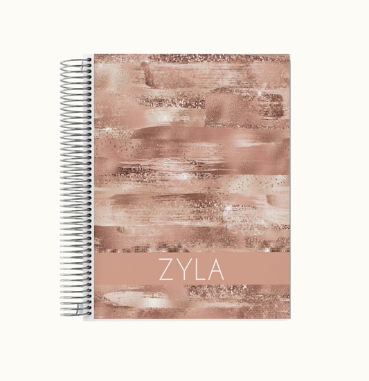 Rose Gold Pattern Strokes Weekly Planner
