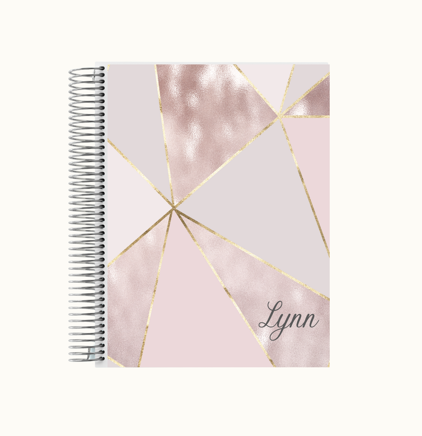 Rose Gold Triangle Shimmers Weekly Planner