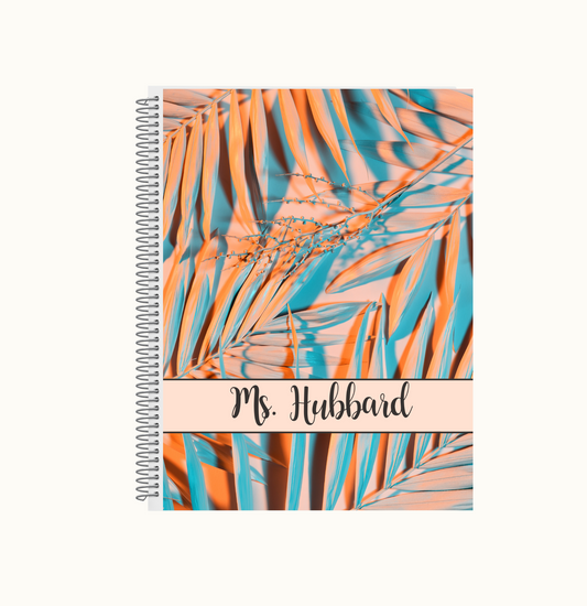 GMP Printables Notebook, Pastel Palms