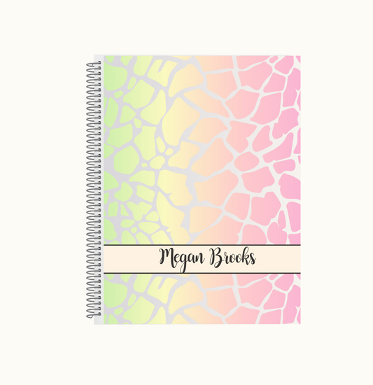 GMP Printables Notebook, Neon Print
