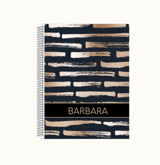 GMP Printables Notebook, Gold Brushstrokes