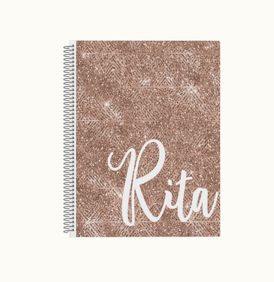 GMP Printables Notebook, Rose Gold Shimmer Dust
