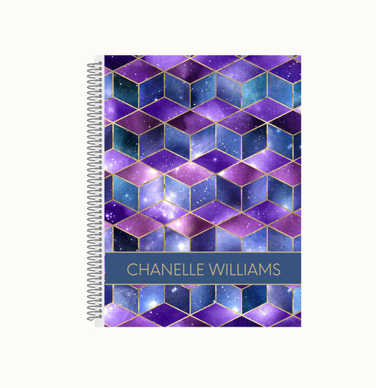 GMP Printables Notebook, Blue Purple 3D