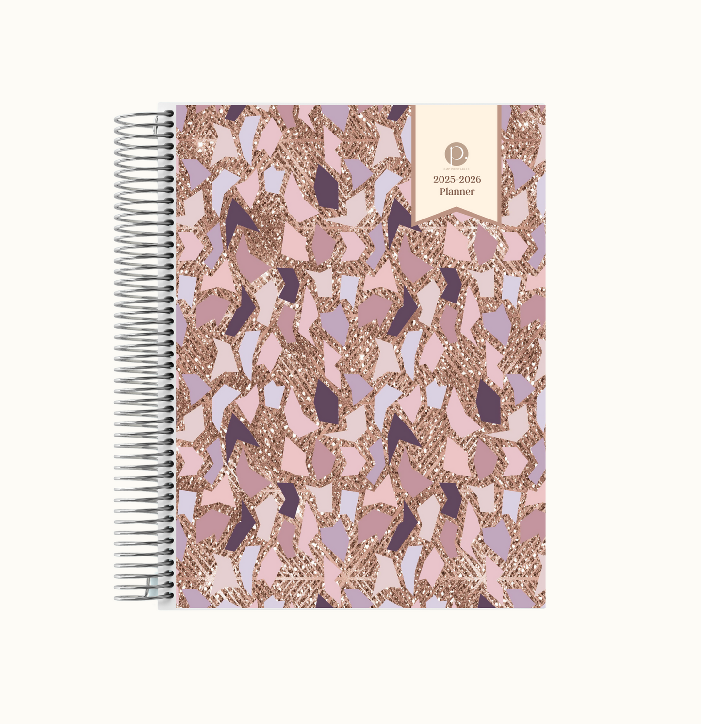 Rose Gold Shape Party Weekly Planner Bookmark