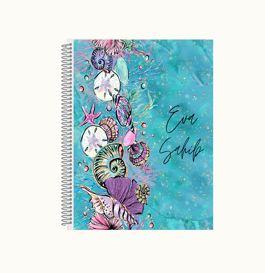 GMP Printables  Notebook, Under Water Sea Shells