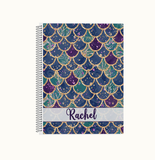 GMP Printables Notebook, Purple Teal Scales