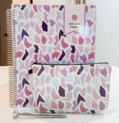 Violet Shape Party Weekly Planner Bookmark