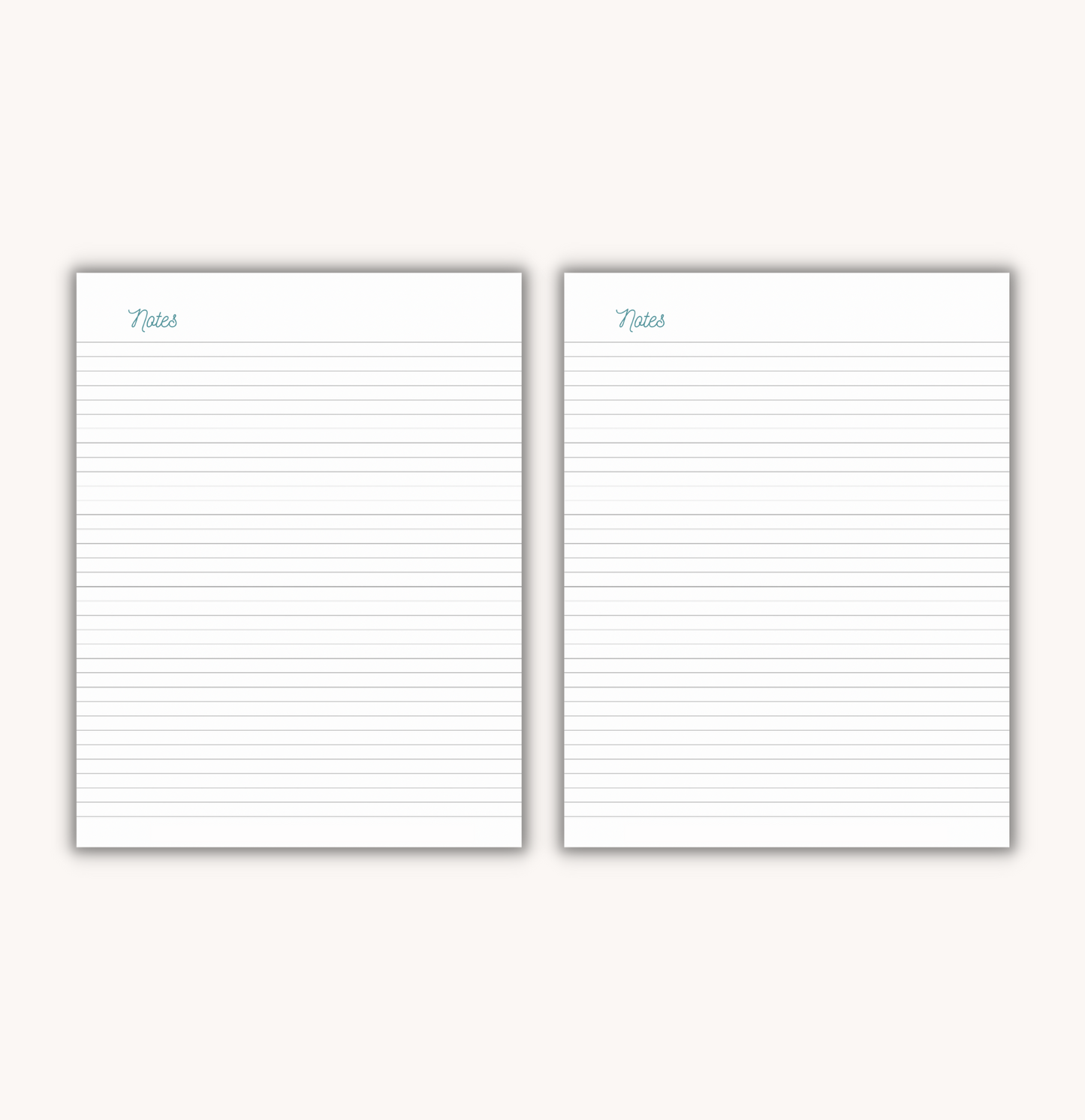 GMP Printables Notebook, Dash of Teal Elegance