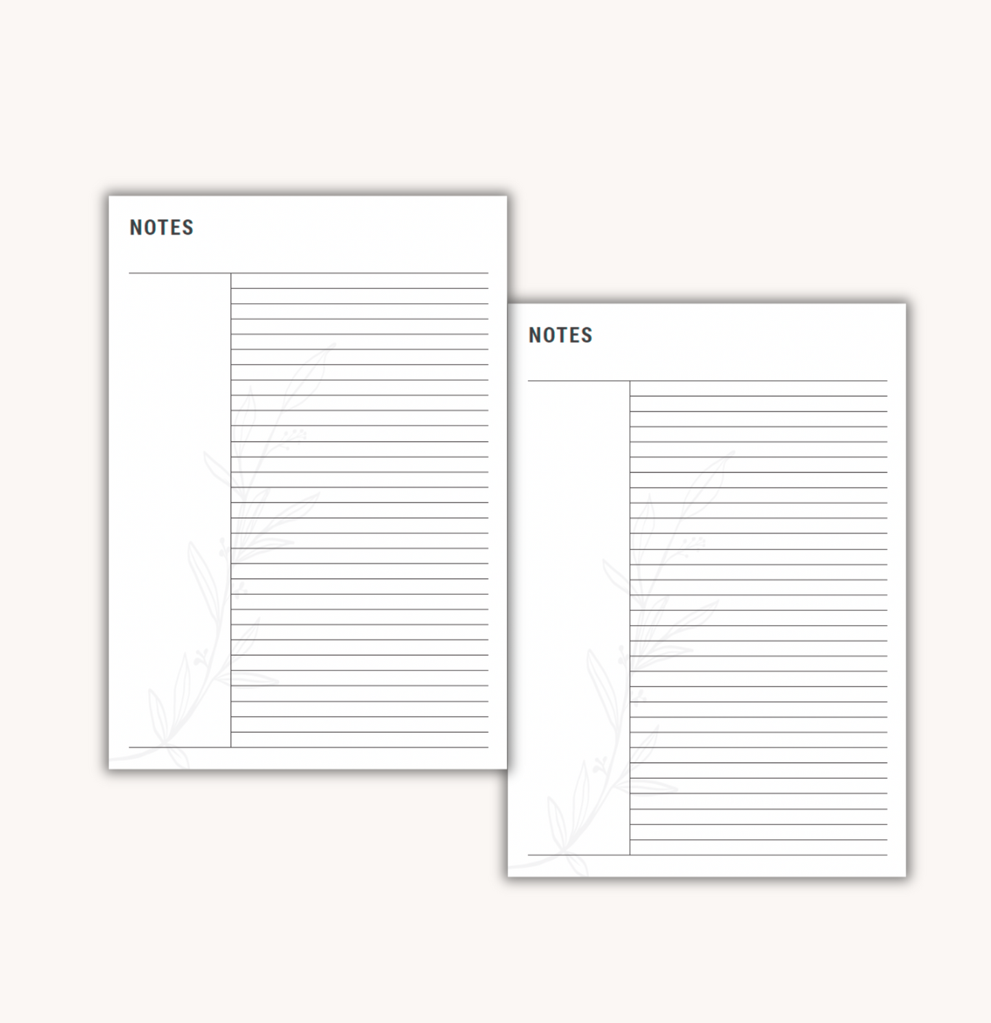 Lined Paper Side Margin Add-On