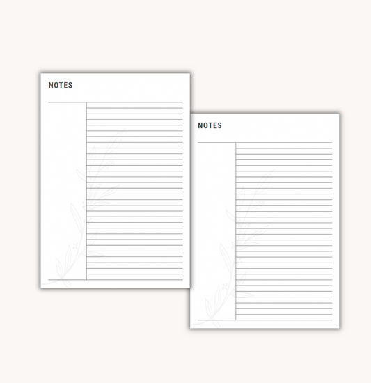 Lined Paper Side Margin Add-On
