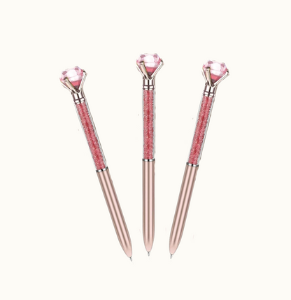 Rose Gold Glitter Diamond Pen