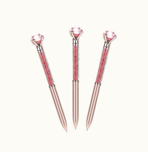 Rose Gold Glitter Diamond Pen